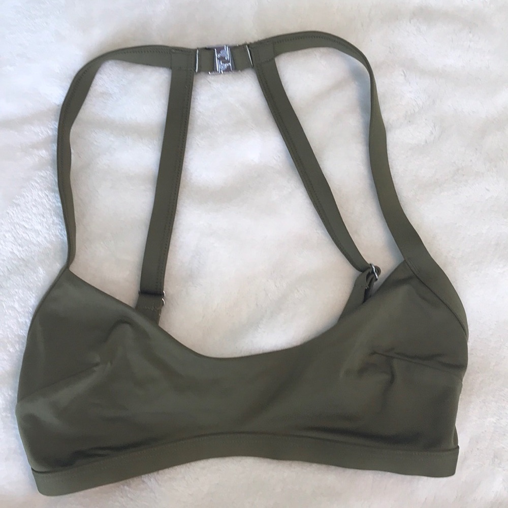 Green bikini top